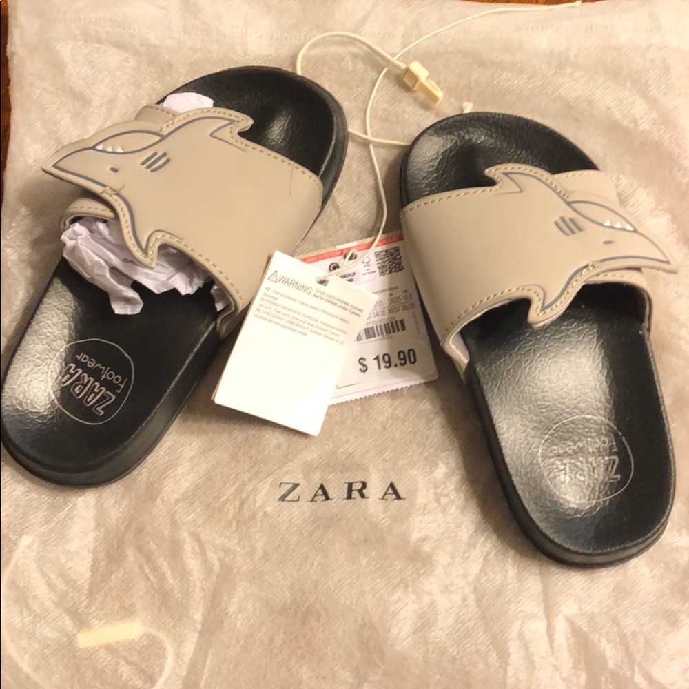 Zara shark slippers for toddler boy